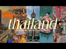 ultimate THAILAND VLOG: travel Bangkok to Phuket, thai food & culture, floating markets, beaches P.1
