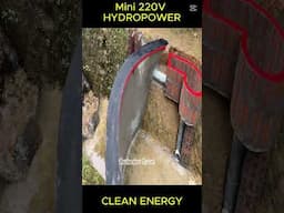 Construction of mini hydroelectric power plant 220V-2kw #mini #diy #greenenergy