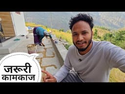 गेहूँ कटाई से पहले का जरूरी काम || Pahadi Lifestyle Vlog || Pahadi Biker || Alok Rana