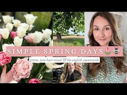 SPRING DAYS  🌷🐝 grwm + my favourite makeup, RHS english countryside walk & new hair reveal