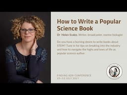 FAC21: Dr Helen Scales: How to Write a Popular Science Book with Q&A