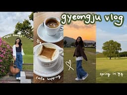 gyeongju vlog 🌺 royal tombs, hanok cafes, street food, local restaurants, spring blooms