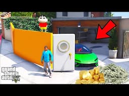 Franklin And Shinchan Made Shinchan Teleport DOOR in GTA V