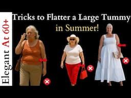 Summer Style Tricks to Flatter a Large Tummy and Slim Your Silhouette! -  Women Over 50!
