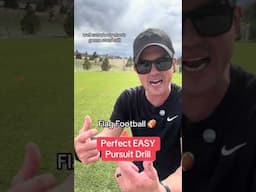 Youth & HS Flag Football Pursuit Drill | Easy Defense Drill for New Players #flagfootball #shorts