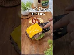 Smash Burger with Fries   #shorts  #SmashBurger #SmashBurgerRecipe #PinoyRecipeAtIbaPa