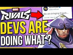Marvel Rivals DEVS Are Bringing This BACK? HUGE CHANGE..