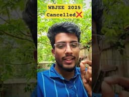 WBJEE 2025 Scholarship Cancelled❌😭#wbjee2025 #wbjee #shorts