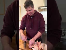 Home Cook Spatchcocks a Chicken (Not Professional, But It Works!) 🍗😂#spatchcockchicken #homecook
