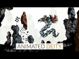 A deity of thunderstorm and life! Another beautiful illustration by Alfredo Cáceres animated in Moho