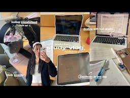 COZY & PRODUCTIVE STUDY VLOG 🧸🎧 midterm season, 48 hrs of study hell, dealing with bad grades, tips