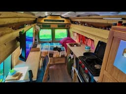 VAN TOUR | Cozy DIY Cabin Style Van Build