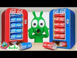 Pea Pea Play with Coke Vending Machine Soda Toys 🥤Fun Cartoon for Kids