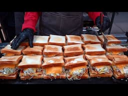 Sold out every day! Amazing Ham Cheese Toast Making Process - Korean street food