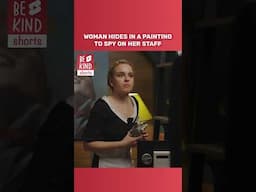 woman hides in a painting to spy on her staff #dramatizeme #shorts