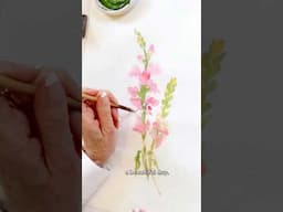 Painting the Snapdragon #brushpainting #watercolorpainting #floralart #artmeditation