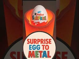 Casting Metal Surprise Egg Toy #diy#metalmelting