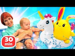 The Most Unicorn Video with Kapuki Kids! Play, Swim, and Have a Party with Toy Unicorns!