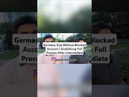 Germany Visa Without Blocked Account | Ausbildung Full Process After Intermediate