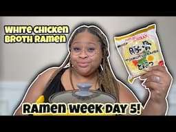 WHITE CHICKEN BROTH RAMEN MUKBANG! MEAT LOVERS DAY 5
