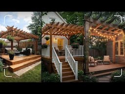 PERGOLA DESIGN FOR COVERED DECK IDEAS | HOW TO BUILD OUTDOOR DECKS PERGOLA WITH ROOF INSPIRATION