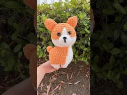 LOOK! I MADE A CORGI 🥹🐾 #crochetdog #crochetcorgi Thank you Kay for inspiring this doggy pattern!
