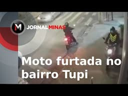 Moto furtada no bairro Tupi região Nordeste de BH - Minas em Ação