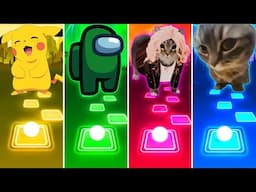 Pikachu vs Among Us vs Oiiaoiia Cat vs Chipi Chipi Chapa Chapa - Tiles Hop