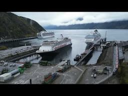Skagway town by DRONE.  Amazing Mountains with Snow. - Skagway Alaska - ECTV