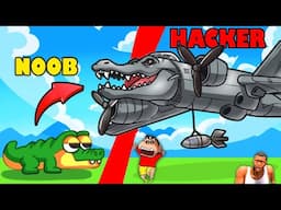 NOOB vs PRO vs HACKER in BRAINROT EVOLUTION ROBLOX with SHINCHAN and CHOP