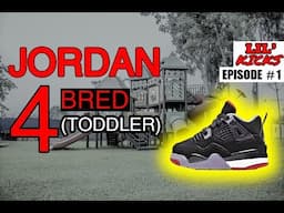 Jordan 4 "BRED" 2019 (Toddler) *REVIEW* | Comparison & On Feet | Lil' Kicks #1 | As Good As Adult?