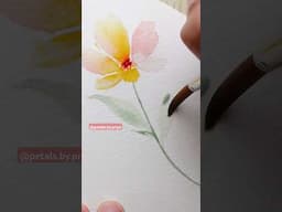 #watercolorflorals #watercolor #looseflorals Full tutorial now available on my channel! Paint along🌸