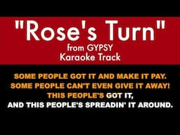 "Rose's Turn" from Gypsy - Karaoke Track with Lyrics on Screen