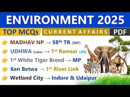 ENVIRONMENT 2025 CURRENT AFFAIRS | ENVIRONMENT & ECOLOGY 2025 | CURRENT AFFAIRS 2025 | INDOLOGUS |