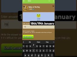Zoo Rebus of the day Today 18th/19th Jan. 2025. Claim 1000 animal feed #zoorebusnewcode