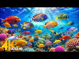 DREAM AQUARIUM 4K 🐳 Marvel at Sea Animal in The Best Aquarium 🐟Fish Tank Sounds for Sleep, Study