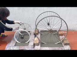 Awesome Technique Making  Coffee Table ,Chairs  And Flower Pots  From Toilets , Old Rims And Cement