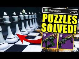 Destiny 2: ALL 27 Secret Chess Puzzle Solutions! - EASY AMAZING LOOT!