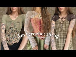 3 in 1 crochet shrugs - EASY (beginner friendly) summery cardigans 🌞💫