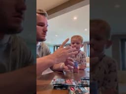 Mike Trout finds his own card with his son 🥹 Happy Father’s Day!