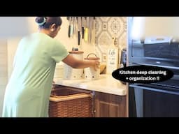 Kitchen deep cleaning & organization| Pantry re-stock, kitchen decor, Cooking healthy veg recipes