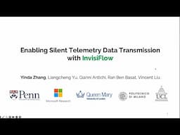 NSDI '25 - Enabling Silent Telemetry Data Transmission with InvisiFlow