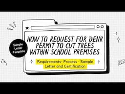 HOW TO REQUEST FOR DENR PERMIT TO CUT TREES WITHIN SCHOOL PREMESIS | REQUEST LETTER FREE TEMPLATE