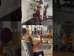 Upper Body Workout at Home vs.Gym #fitover40 #upperbodyworkout #homeworkouts #shorts #fitness