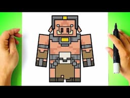 How to DRAW GENERAL CHUNGUS MINECRAFT