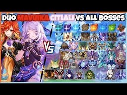 Duo C0R1 Mavuika and Citlali vs All Bosses in v5.4 (WL 9) Without Food Buff | Genshin Impact