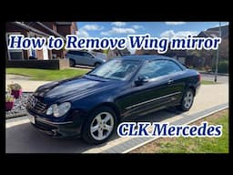 How to remove wing mirror from a Mercedes CLK A209 W209 or similar