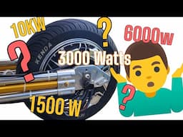 What Size Hub Motor Should You Buy?  How Many Watts? For Your Electric Motorcycle Build.
