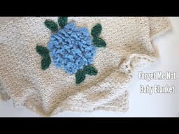 Crochet Forget Me Not Baby Blanket