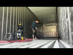 Pressure Washing a Shipping Container for My Mushroom Farm!